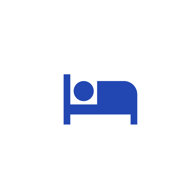 Blue bed icon
